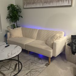 Modern Beige Couch And Pillows 