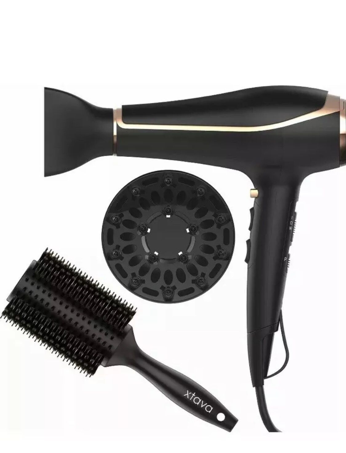 Xtava Hair Dryer set with brush and diffuser
