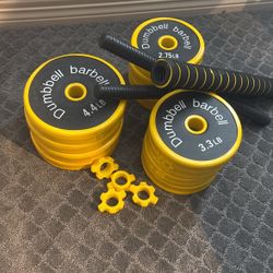 Adjustable dumbbell/barbell