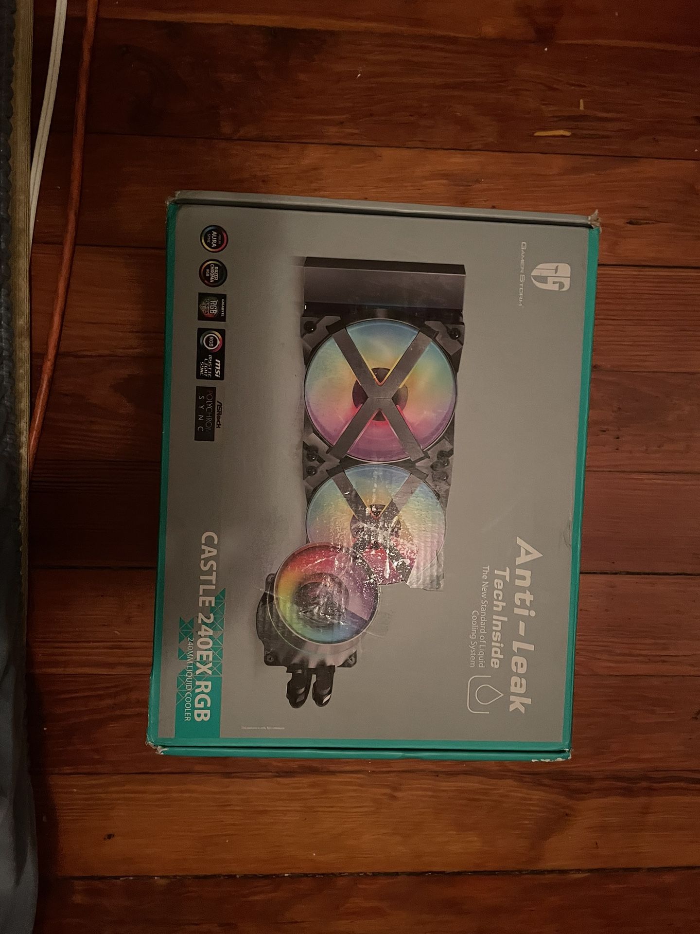 DEEPCOOL Castle 240EX RGB AIO Liquid CPU Cooler, 240mm Anti-Leak Technology, Two MF120GT A-RGB PWM Fans, Wire Controller and 5V-D-G 3-Pin Motherboard