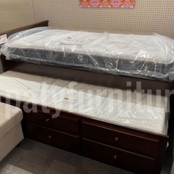 Twin Daybed w/ Trundle & 6 Drawers – Storage Bed – $499 