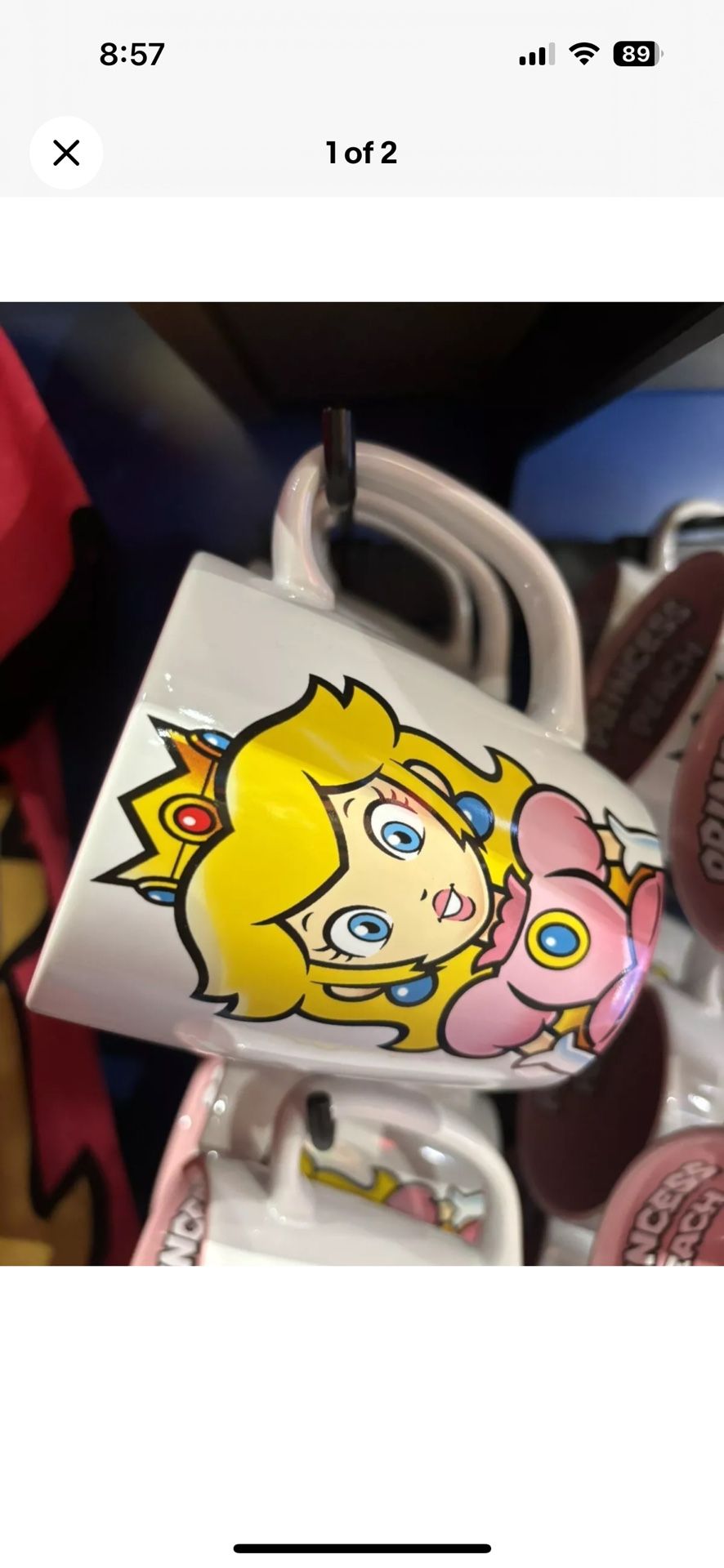 Universal Studios Super Nintendo World Princess peach Coffee Mug New