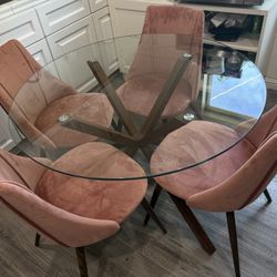 Glass Table And Chairs 
