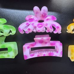 New 6 Hair Claw Clips