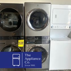 Electrolux Laundry Tower Front Load Washer & Gas Dryer Stacked Set