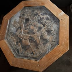 Hand Carved Wood Asian Vintage 