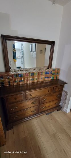 Wood Dresser with Mirror - OBO - Pick Up Only