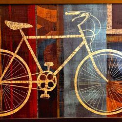 Break Away by Michael Mullan Wall Art 24x36 Framed Bicycle Tour de France Print