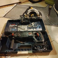 Bosch Bulldog Extreme Hammer Drill & DeWalt Circular Saw