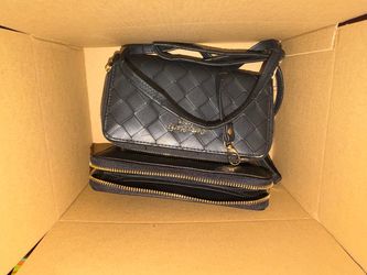 Black-and-Gold Purse Wallet + Handheld Wallet
