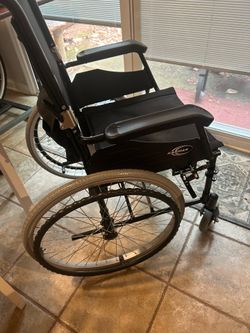 Wheelchair- Karman 18” Seat Width Lightweight Wheelchair with Elevating footrests
