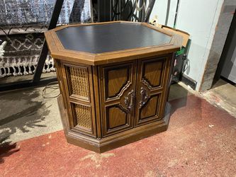 Vintage Entertainment Center Table with Pull Out Record Player