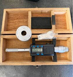 Mitutoyo 468-264 holtest digital Mic 3-point hole bore gage .5-.65” w/Master Ring machinist tool cnc