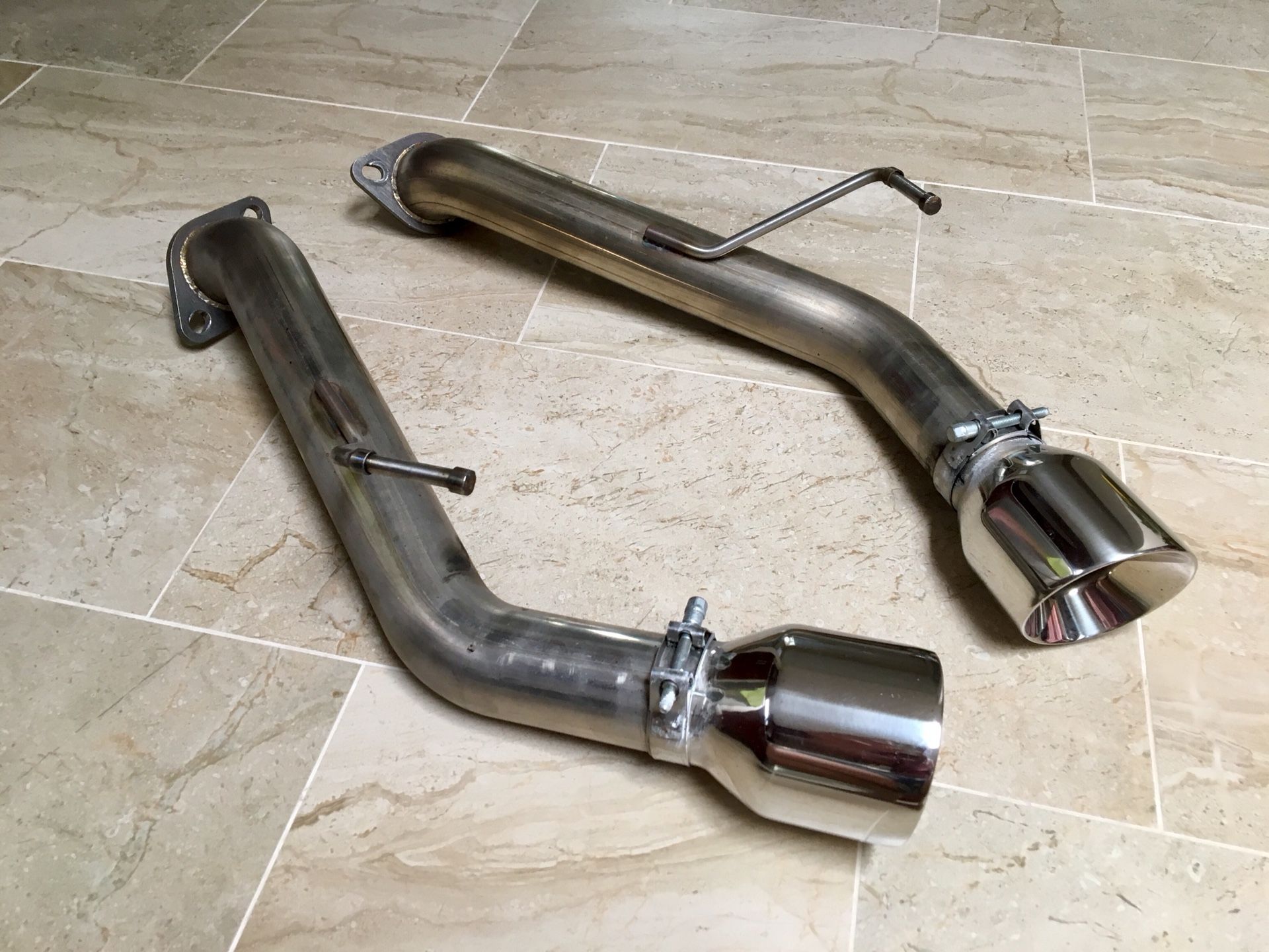 G37 Coupe Muffler Delete Exhaust w/ Tip