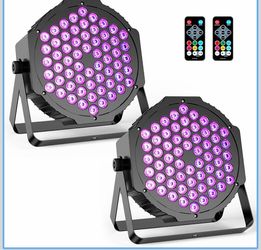 60LED DJ Par Lights 2-Pack 90W Stage Par Light, Remote/DMX512 Control.Sound-Activated Uplights for Events,Wedding,Church,Nightclub,Live Show,Halloween