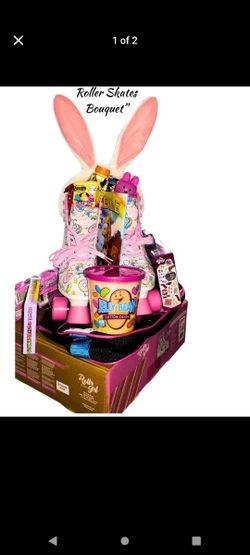 Beginner Girls Adjustable Roller Skates W/Matching Skate Bag