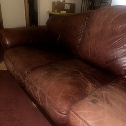 6ft Leather Couch 