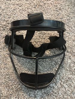Black Softball Fielder's Face Mask