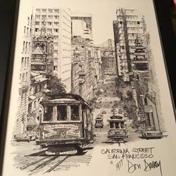 Don Davey 「California St San Francisco」 Don Davey Signed Art Print California Street San Francisco 5