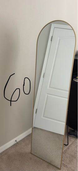 Full-Length Floor Mirror Gold Frame
