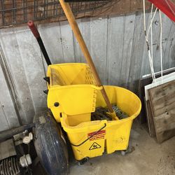 Rubbermaid Mop, Bucket, And Ringer And Mop