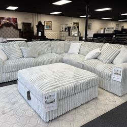 New In Box Stupendous Sectional $1999. Add Ottoman $499. Delivery & Set Up Available 