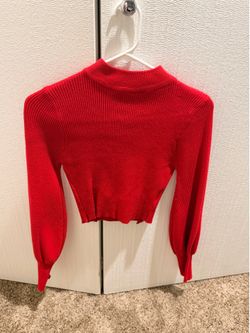 Red crop top