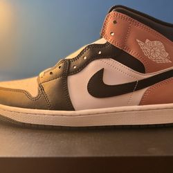 (NEW) Jordan 1 Mid Rust Pink