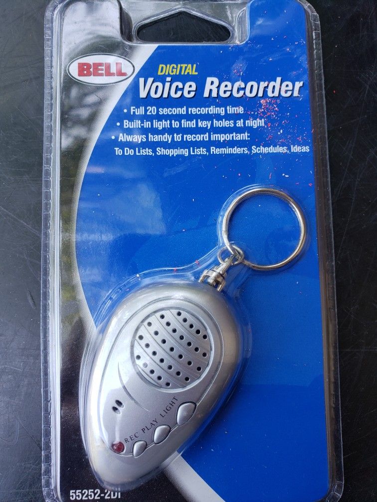 BELL Digital Voice Recorder, Keychain, Light
