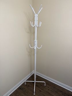 Coat Rack w/ 12 Hooks (White)