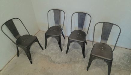 Metal Dining Chair Set