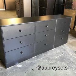 Black 9 Drawer Dresser 