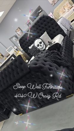 🌟Queen, King Light Up Fireplace TV Pop Up Bed Frame 💥 Furniture Sectionals Avail