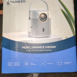 VANKYO-Performance H300W Native 1080P Portable Smart Projector, 5G Wifi and Bluetooth Outdoor Movie Projector, Wireless Mirroring, Auto Keystone