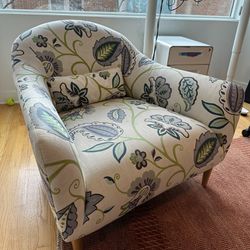 Crate & Barrel Floral Lounge Chair