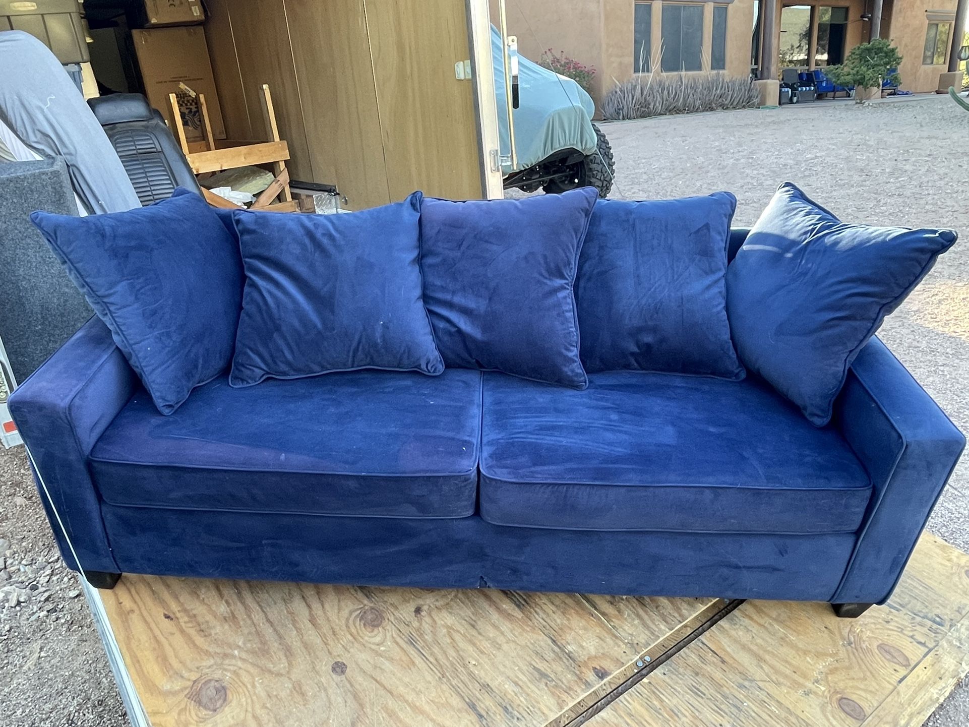 Suede Couch