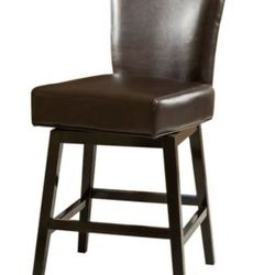 Noble House Luzan Brown Bonded Leather Swivel Counter Stool ONLY ONE