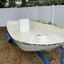 14 Foot Skiff With 50 HP Mercury With Trailer + Title