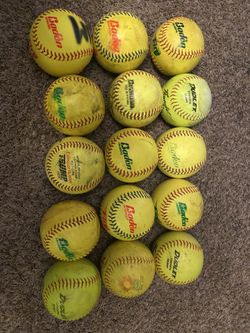 Lot Of 15 Used Slow Pitch Softballs - $45