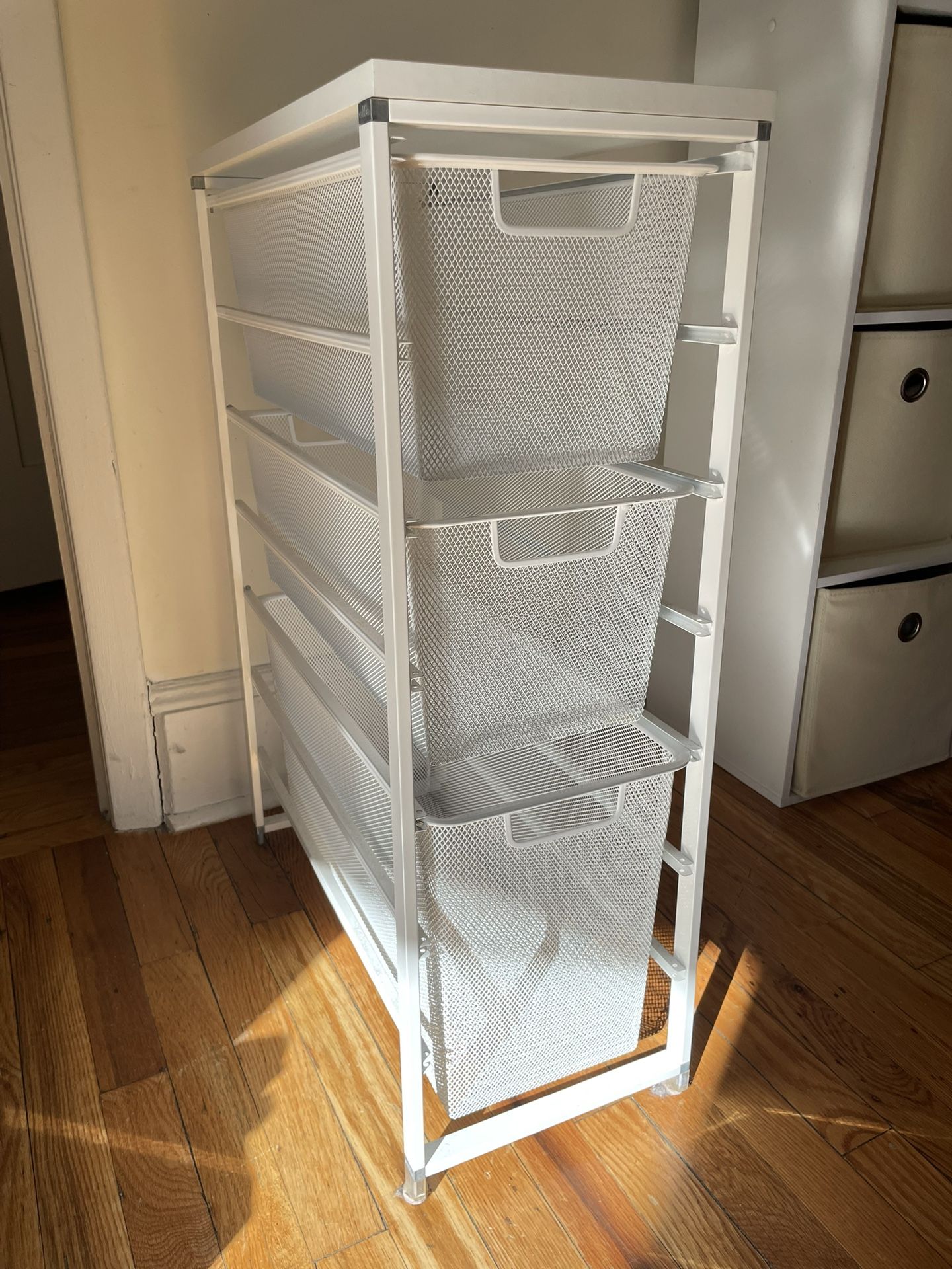Elfa Cabinet-Sized Mesh Closet Drawers White - Narrow