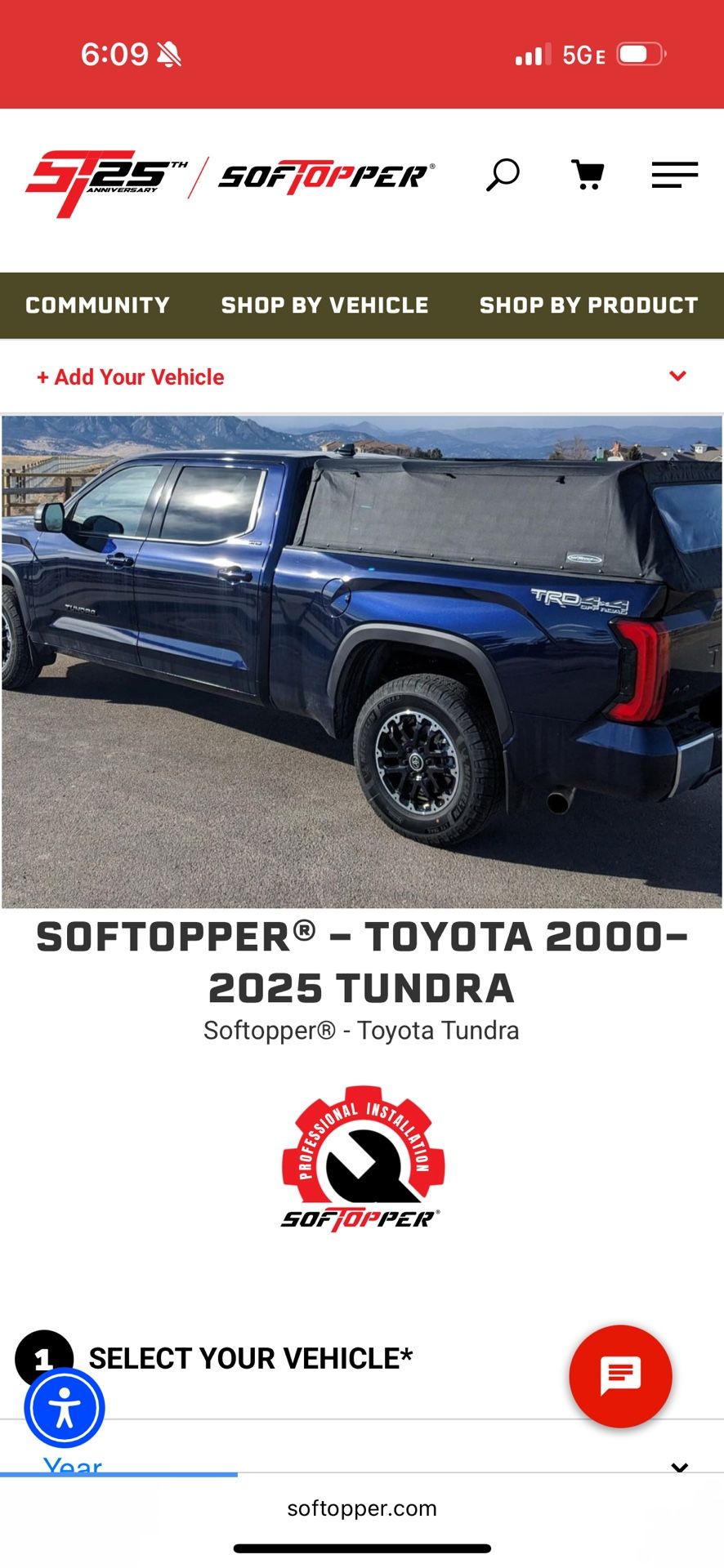 Softopper Truck Shell Tundra 6.5ft Bed