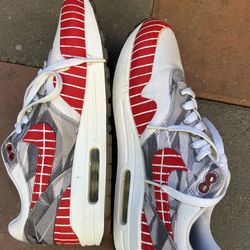 Nike Air Max 1 Sneakers US 7.5 Red White Gray