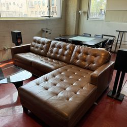 Leather L Shape Sectional Sofa
