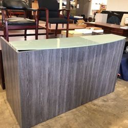 New gray reception desk