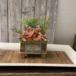 Mini wooden carrot crate