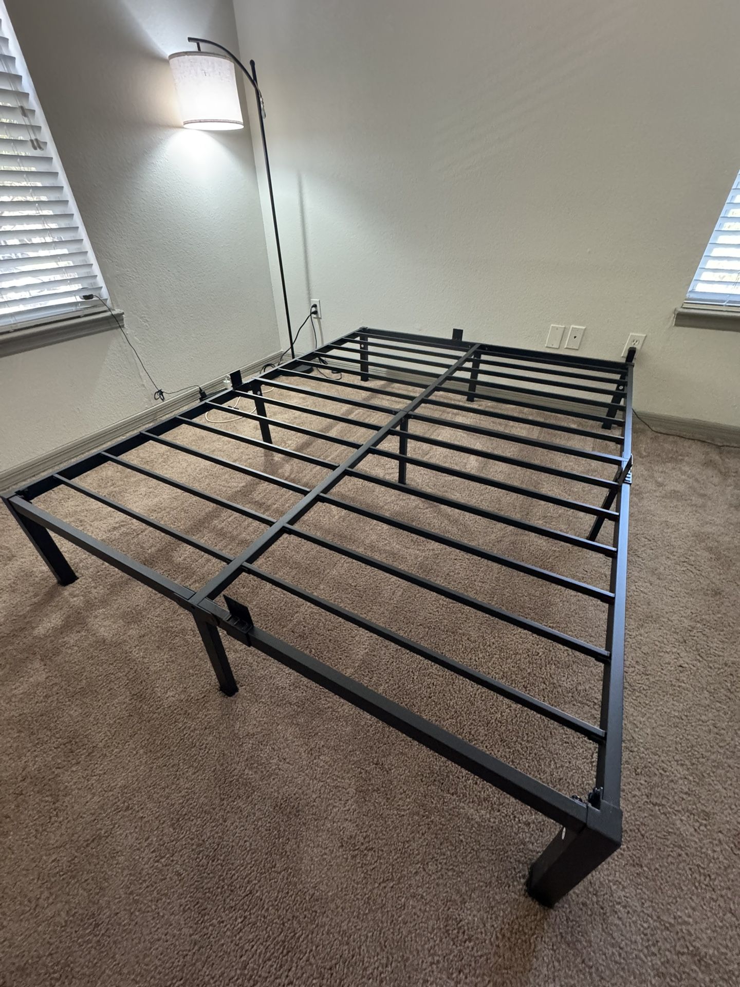 Heavy Duty Metal Bed Frame for Queen Sized Mattress - Supports up to 2000LBS