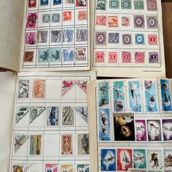 400+ Stamps- Lot Of Five Stamp Booklets Vintage  I don’t know much about stamps so selling in a bundle.