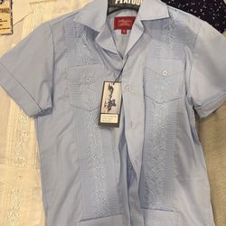 Boy’s Guayabera Short Sleeve Button-Up Shirt – Size 12 – High Quality  boy’s Guayabera shirts
