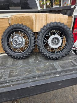 New complete wheels and tires for Honda crf 50 dirt bike lpg wheels