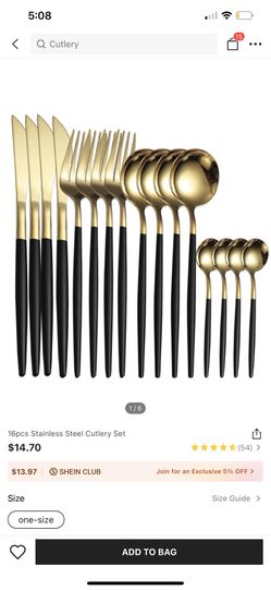 Gold Silverware Set 